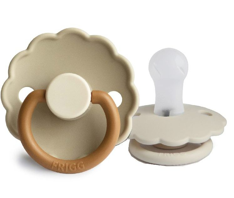 FOPSPEEN, Daisy Blooming, 0-6m, o/p, sil, desert/ cream, siliconen speen, ortho/physio, T1, 2 stuk(s)