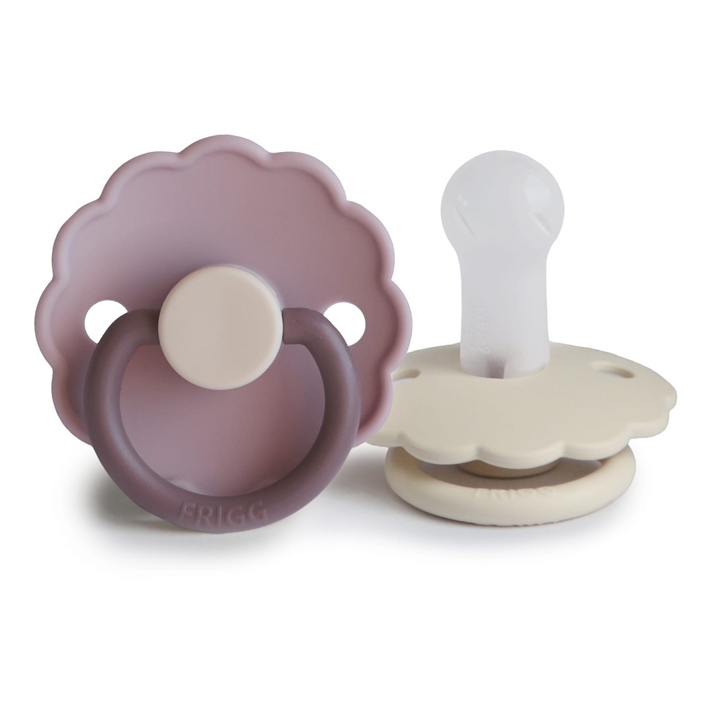 Frigg | Fopspeen Daisy Lavender/Hazel Cream Siliconen Speen Ortho/Physio T2 6-18m 2-pack