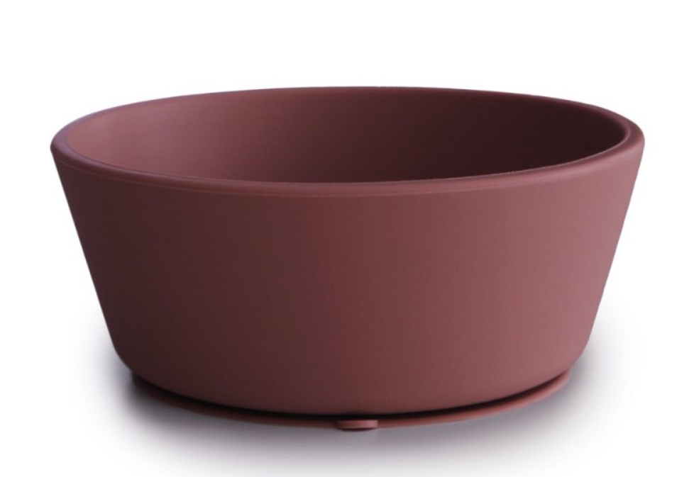 Mushie | Kom met Zuignap Bowl Silicone Woodchuck 