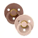 Bibs | Fopspeen T1 Latex Rond Woodchuck/Blush 0-6m 2-Pack