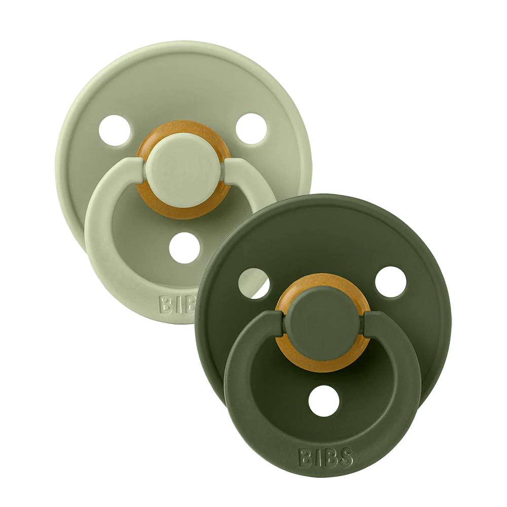 Bibs | Fopspeen T1 Latex Rond Sage/Hunter Green 0-6m 2-Pack