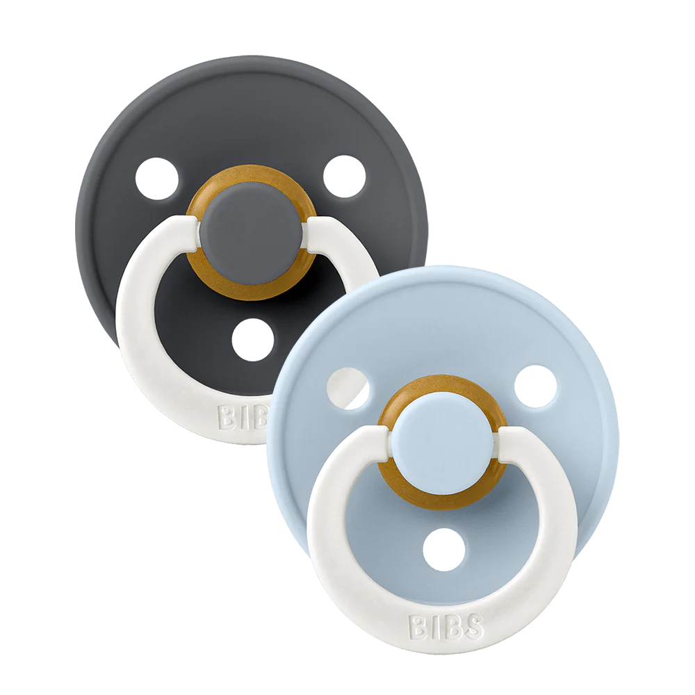 FOPSPEEN, Colour, 2-Pack T1 Night, iron night/baby blue night, nat rubber, 0-6m, blauw, ortho/physio, 2 stuks