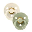Bibs | Fopspeen T1 Latex Rond Sage/Ivory 0-6m 2-Pack