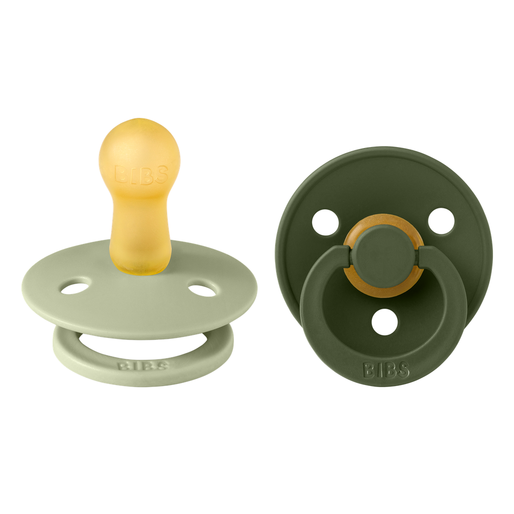 Bibs | Fopspeen Latex Rond Sage/Hunter Green 6-18M T2 2-pack