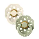 Bibs | Fopspeen T1 Latex Rond Boheme Ivory/Sage 0-6m 2-Pack