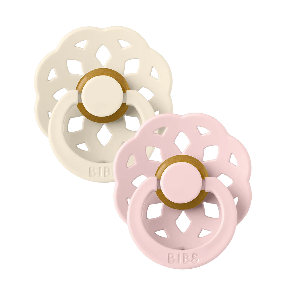 FOPSPEEN, Boheme, 2-Pack T1, ivory/blo blossom, natuurlijk rubber, 0-6m, roze/ecru ortho/physio, 2 stuk(s)