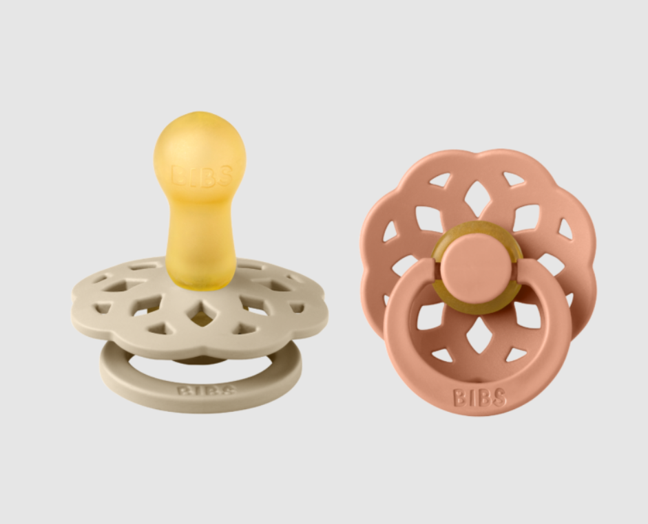 Bibs | Fopspeen T1 Latex Rond Boheme Vanilla/Peach 0-6m 2-pack