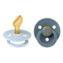 Bibs | Fopspeen Latex Anatomisch Baby Blue/Petrol 6-18M T2 2-pack