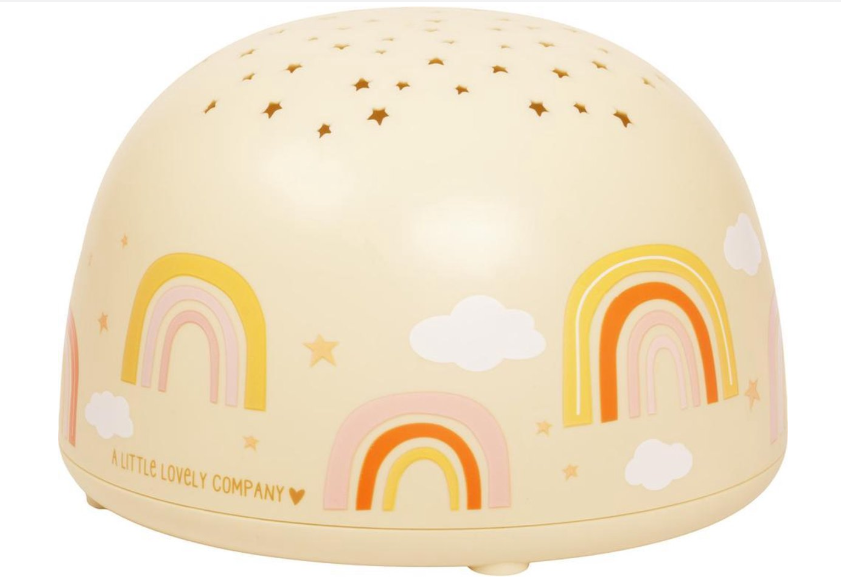 NACHTLAMP MET PROJECTIE, Regenbogen, Projector Light, ecru, all over regenbogen print, bol, in kunststof