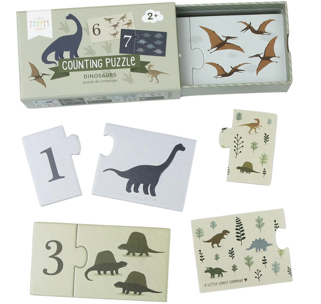 A Little Lovely Company | Puzzel Counting Puzzle Dinosaurussen +24M