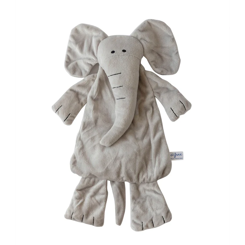 Difrax | Knuffel Elliot Olifant Textiel Grijs +0M 