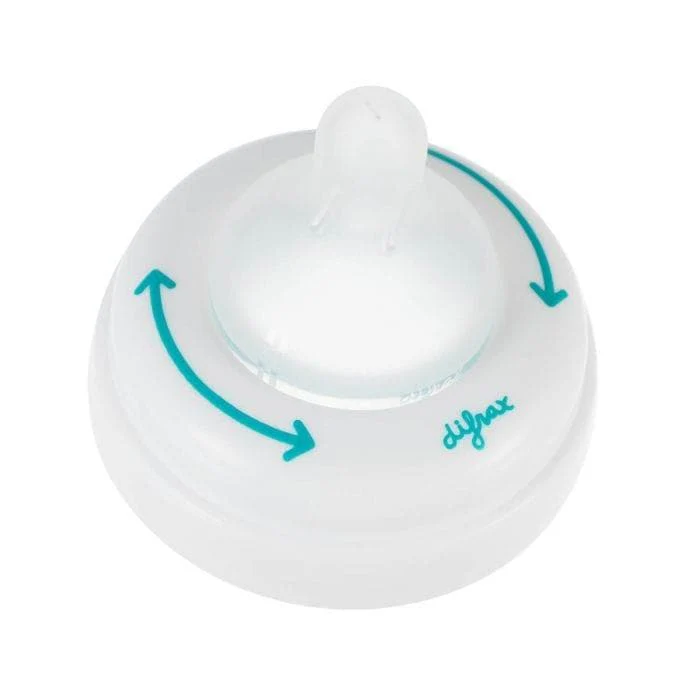 Difrax | Zuigspeen Wide Ring + 1-2-3 Doseerspeen Variabele Speen Siliconen vr Fles Wide +3M