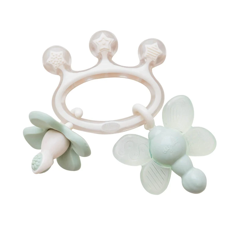Difrax | Bijtring Bijtjuweel Groen/Wit
