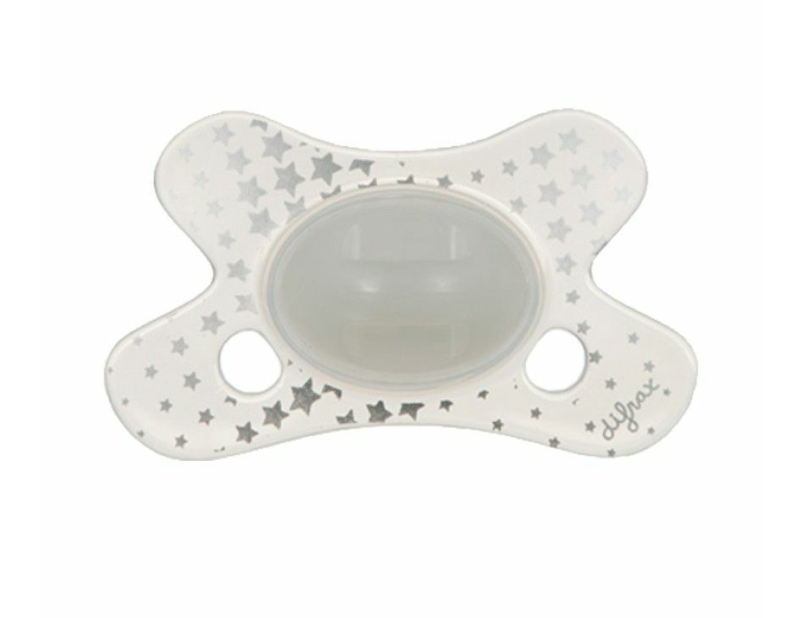 FOPSPEEN, Natural 6-12M, sil, GID, ster, Glow in the Dark, siliconen speen, ortho/physio, 1 stuk(s), 2023