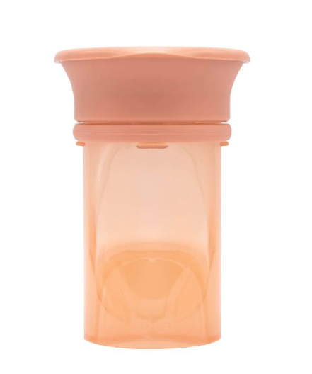 DRINKBEKER, 360°, 250 ml, peachy, roze, uni, kunststof, deksel, 1 stuk(s) 2023