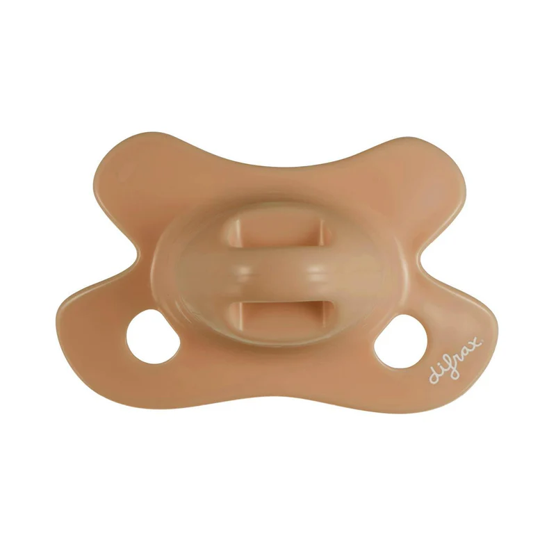 Difrax | Fopspeen Natural Caramel Pure Collection Siliconen Speen Ortho/Physio Newborn