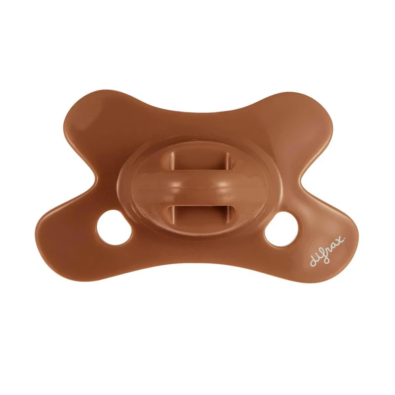 Difrax | Fopspeen Natural Cinnamon Pure Collection Siliconen Speen Ortho/Physio 0-6m