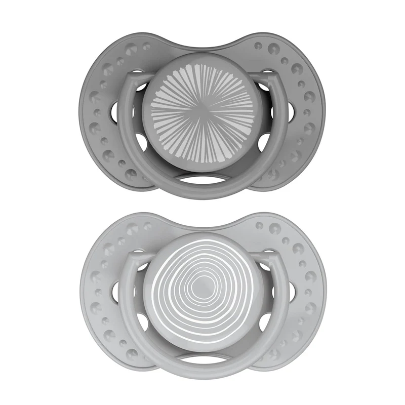 Difrax | Fopspeen Lovi Collection Harmony Light Grey/Dark Grey Dynamic Ortho/Physio 6-18M