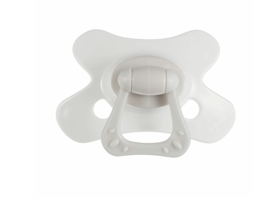Difrax | Fopspeen Natural Grey Agate Special Edition Ortho/Physio Grijs 6-12M