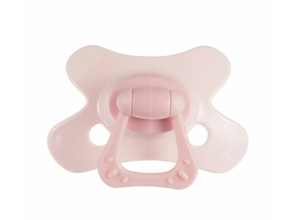 Difrax | Fopspeen Natural Pink Opal Special Edition Ortho/Physio Roze +20m