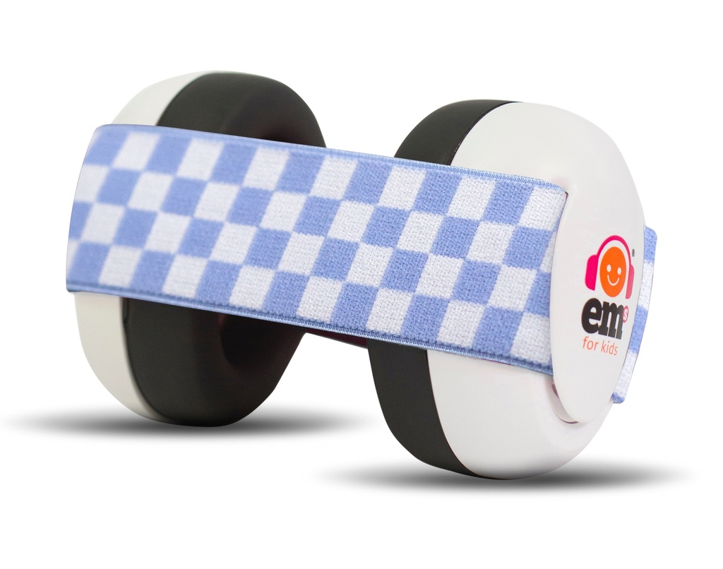 Em's for kids | Gehoorbescherming Baby Schelp Wit Hoofdband Wit-Blauw 