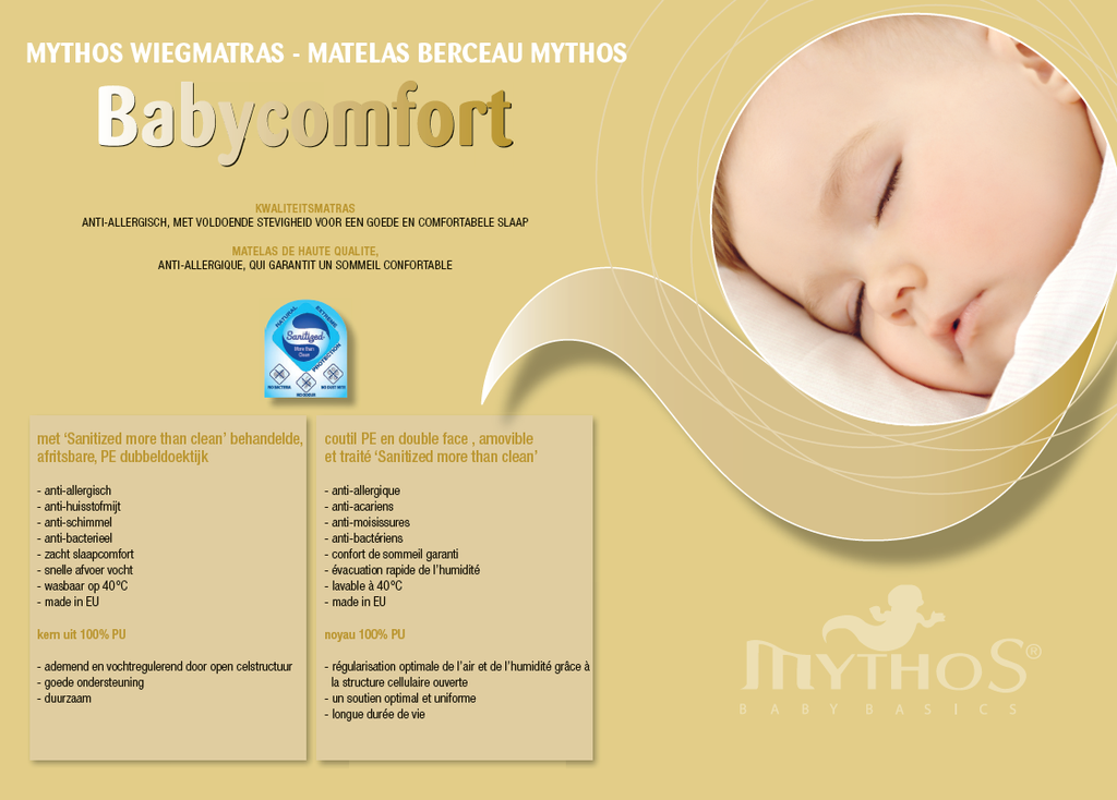 Mythos | Matras Babycomfort Draagmand 29x72cm