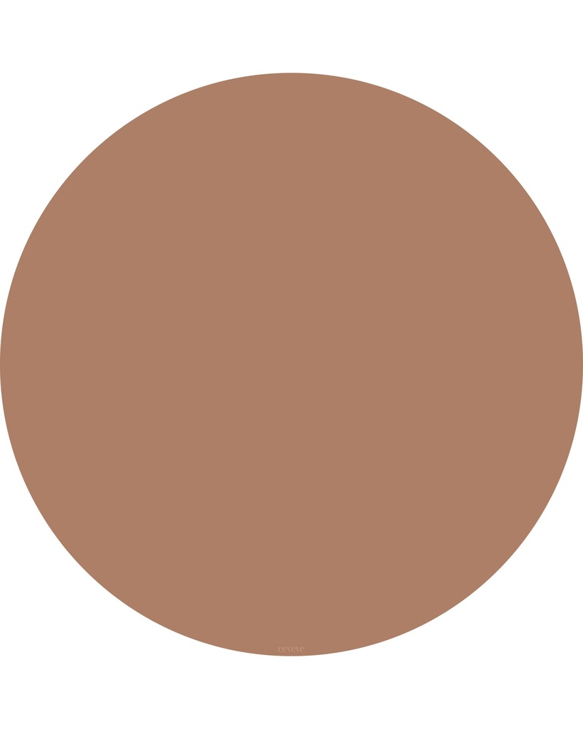 KNOEIMAT, Round Splash Mat, capuccino brown, bruin, uni, rond model, vinyl, 0.1x110cm
