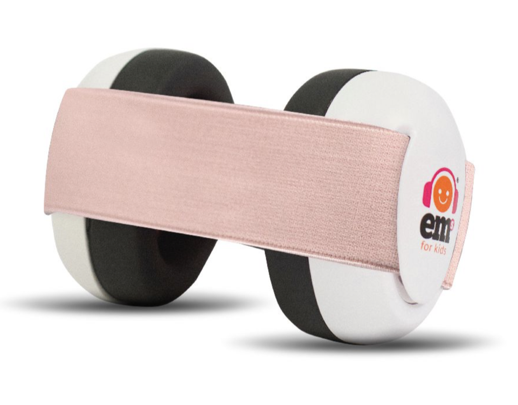 Em's for kids | Gehoorbescherming Baby Schelp Wit Hoofdband Coral 