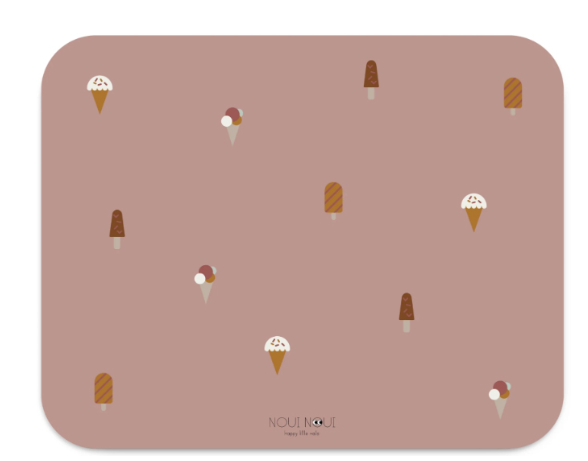 Noui Noui | Placemat Ice Cream Rosa Waterafstotend Roze 43x34x1,8cm