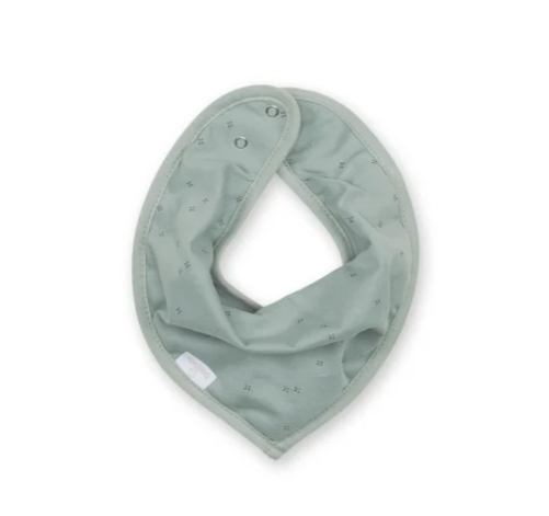 SPUUGDOEKJE, Jersey, Oupss lunar, groen, uni/aop sterretjes, drukknopensl., driehoek, 25cm, 1 stuk(s), 2023/24