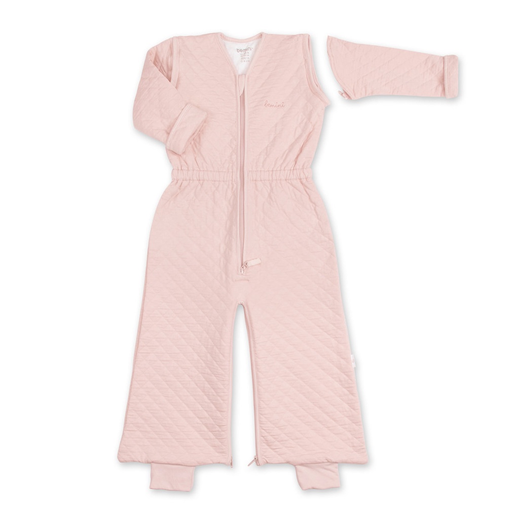 Bemini | Slaapzak Magic Bag Quilted Matelassé Jersey met Gordelopeningen 1.5TOG Blush 85cm