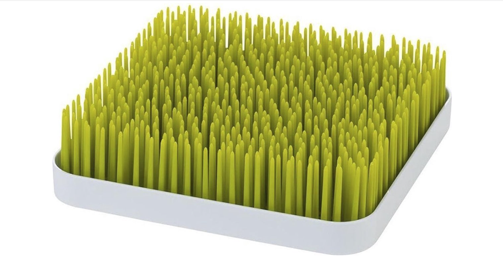 Boon | Uitdruiprekje Grass Groen met Wateropvangbakje 24.1x24.1cm