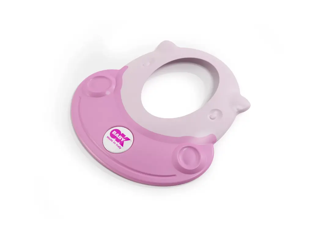 OK Baby | Haarwasring Hippo Pink Zachte Rubberen Rand vr Rond het Hoofdje