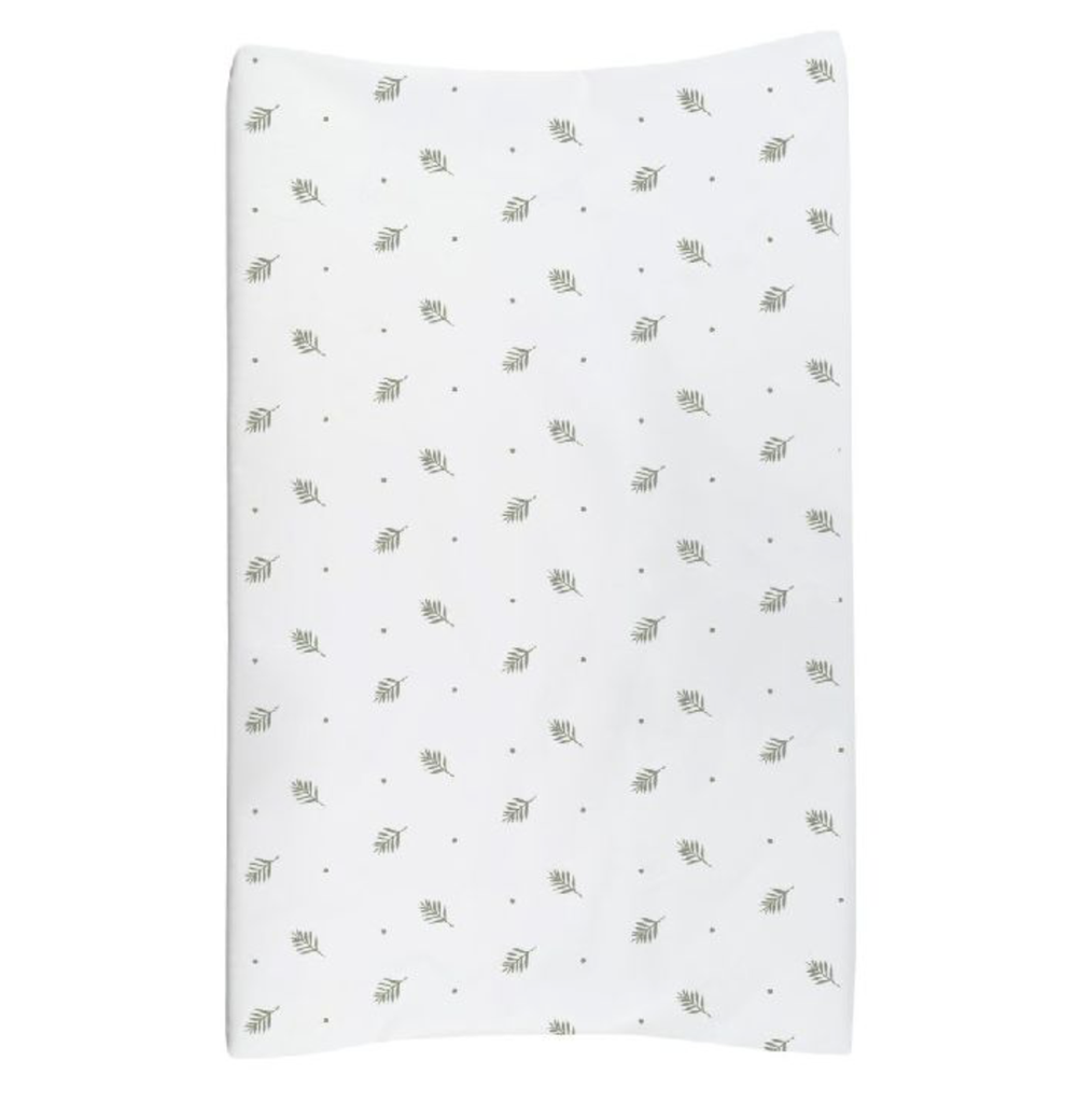 WASKUSSEN, Pure Leaves, breeze green, wit/groen, all over bladeren print, PVC, 44x72cm, BBJ
