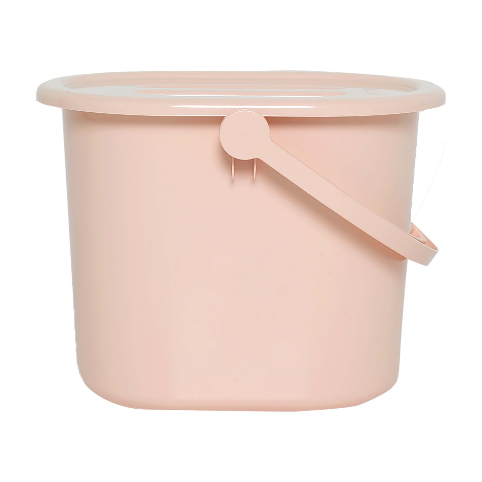LUIEREMMER, Nappy pail, Pale Pink, uni, werkt zonder afvalzak, vr 10 luiers, 14 Liter, deksel, BBJ, 2023