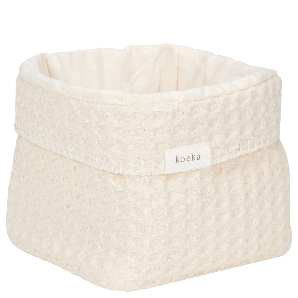 Koeka | Verzorgingsmand Antwerp Natural Gewafeld Katoen 18x15x15cm 