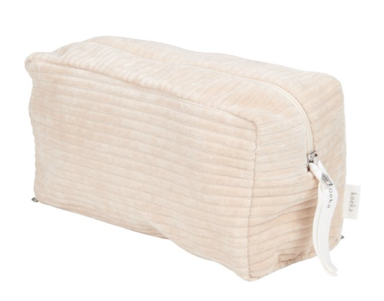 TOILETTAS, Vik sand, ecru, geribbeld/uni, 23x12x10cm, corduroy/polyester, rits, 2023/24