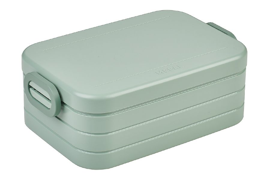BROODDOOS, Lunchbox midi, nordic sage, groen, uni, ABS, clipsluiting, 12 x 6.5x 18.5cm, Take A Break