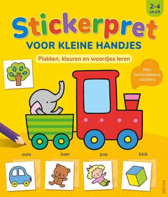 Deltas | Boek Stickerpret vr Kleine Handjes Stickerboek 2-4Y