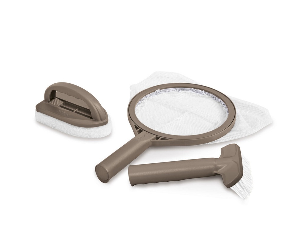 Intex | Jacuzzi Toebehoren  Spa Maintenance Kit vr Intex PureSpa Borstel/Schepnet/Schrobber Wit/Taupe