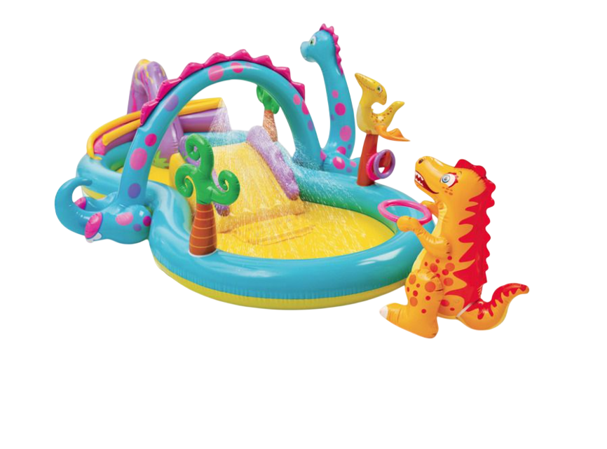 ZWEMBAD, Dinoland Play Center, 333 x 229 x 112 cm, multikleur, uni, 290 l, sproeier, vanaf 3 jaar, met herstelset