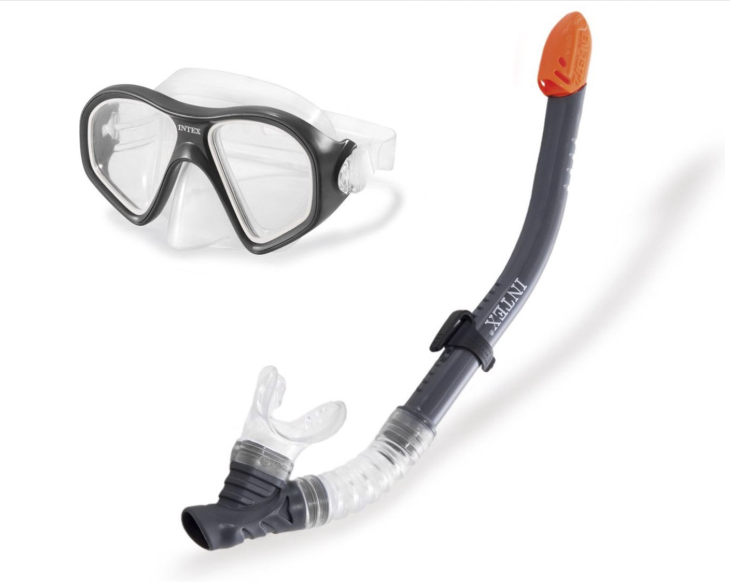 Intex | Zwemaccessoire Duikset Reef Rider Duikbril/Snorkel +14Y Zwart 2-delig