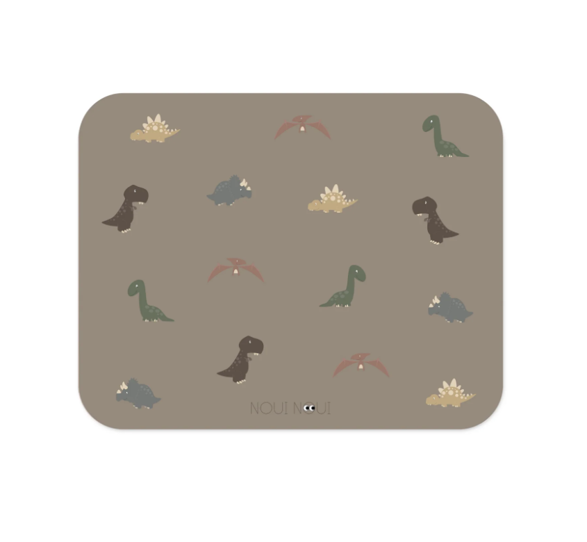 Noui Noui | Placemat Dino Waterafstotend Grijs 43x34x1,8cm
