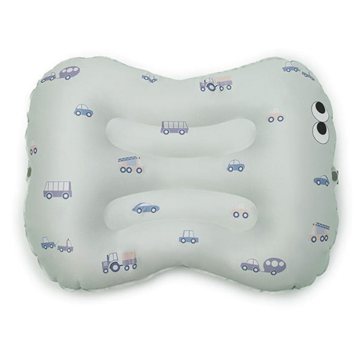 STOELVERHOGER, Seat Cushion, Little Wheels, groen, vinyl, bevestiging met riem, opblaasbaar zitkussen