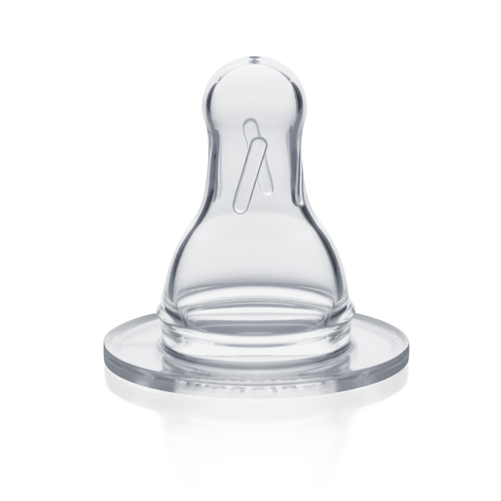 Medela | ZUIGSPEEN, Medium Flow, 6 maand, 1 gaatje, transparant, siliconen, vr fles Medela, 2 stuk(s)