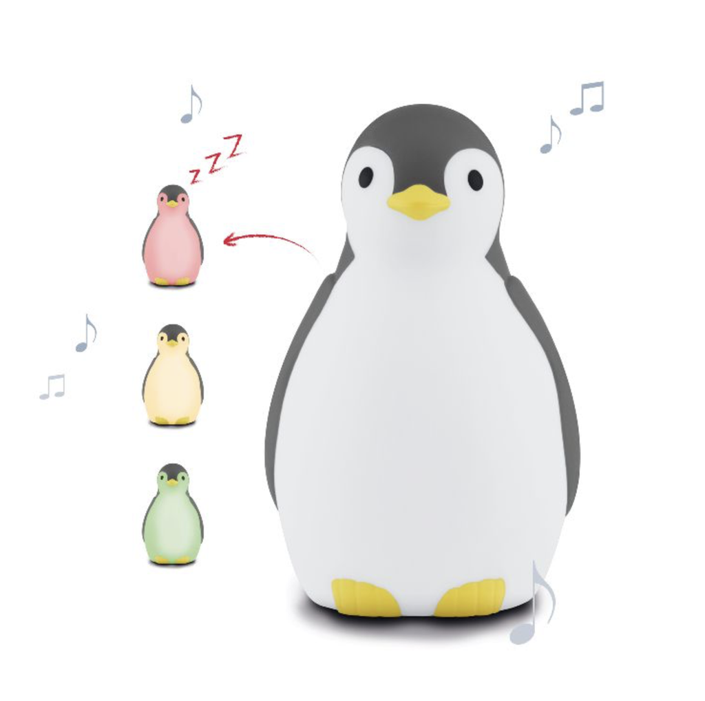 Zazu | Wekker Slaaptrainer Pam De Pinguin Wit/Grijs