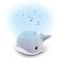 NACHTLAMP MET PROJECTIE, Wally, grey, wit/grijs, uni, walvis, in kunststof, met muziek, 2020