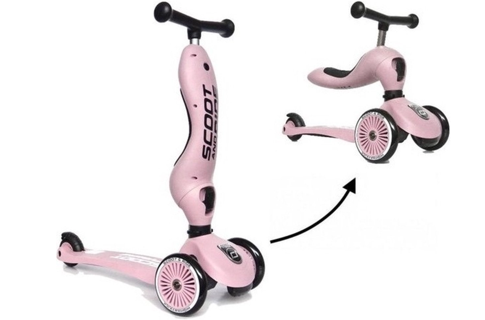 LOOPFIETS / LOOPAUTO, rose, Highwaykick 1, roze, uni, kunststof, 12m+