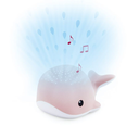 NACHTLAMP MET PROJECTIE, Wally, pink, wit/roze, uni, walvis, in kunststof, met muziek