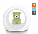 NACHTLAMP DRAADLOOS, Billy Bear, green, wit/groen, rond, beer, 18x15cm, LED lampje